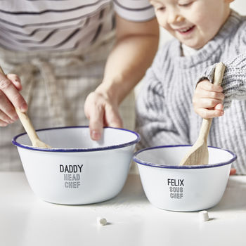 Personalised Daddy And Me Mixing Bowls, 4 of 7