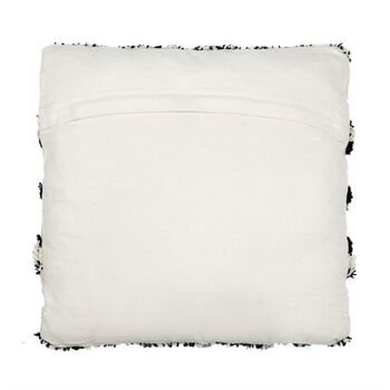 Black And Cream Tufted Diamond Cotton Cushion Cover, 3 of 3