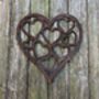 Metal Hearts In Heart Wall Art Sculpture, thumbnail 3 of 3