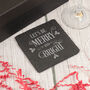 Merry Christmas Champagne Flute With Coaster And Decoration Gift Set, thumbnail 6 of 7