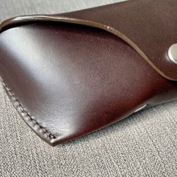 Personalised Dark Brown Leather Sunglasses Case, 5 of 10