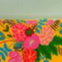 Yellow Floral Embroidered Velvet Wooden Armchair, thumbnail 2 of 7