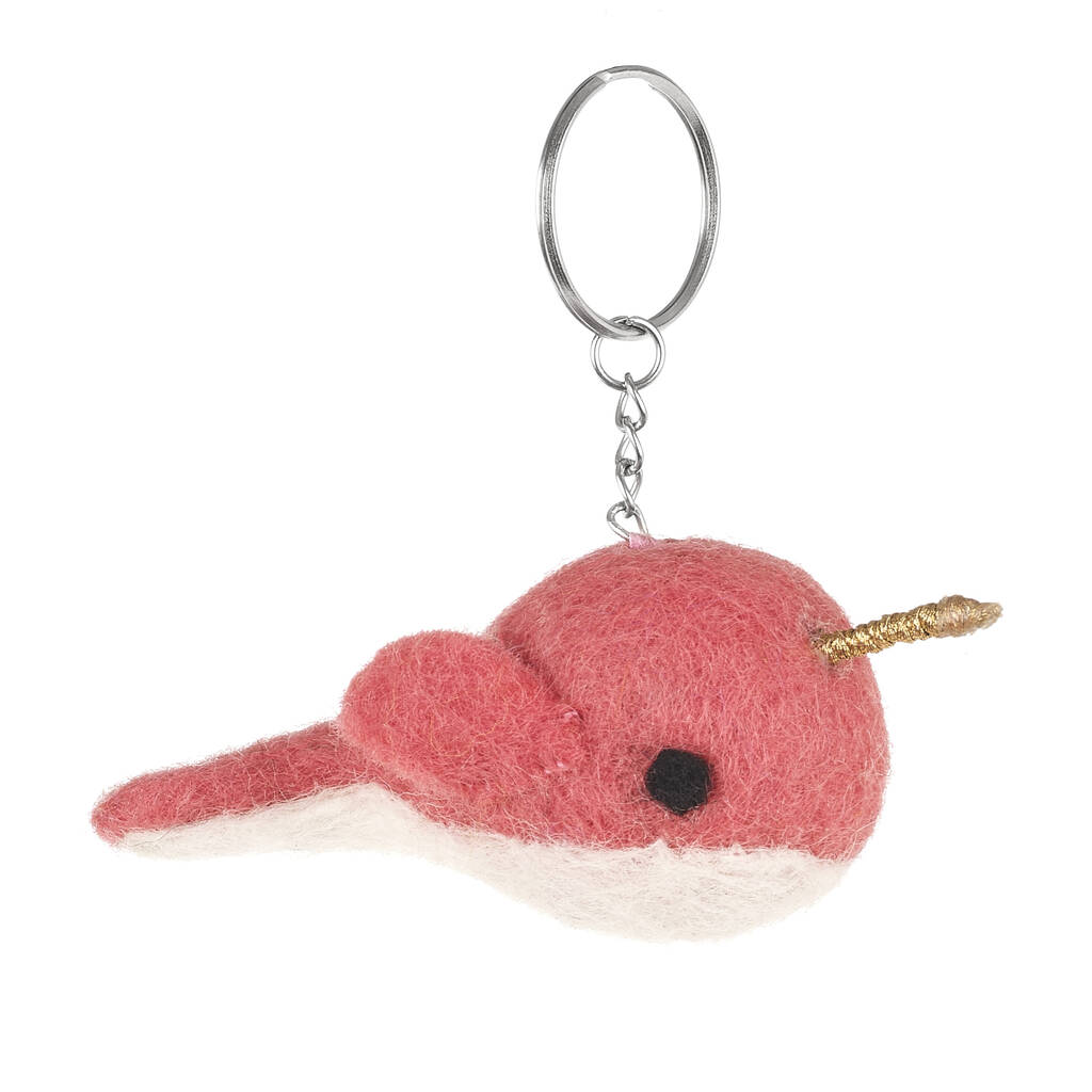 Handmade Narwhal Keyring By Felt so good | notonthehighstreet.com