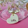10 Wedding Favour Glass Charms Personalised, thumbnail 1 of 6