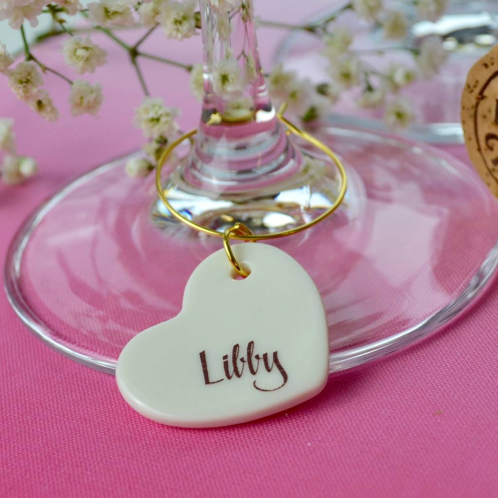 10 Wedding Favour Glass Charms Personalised By Carys Boyle 10 Wedding Favour Glass Charms