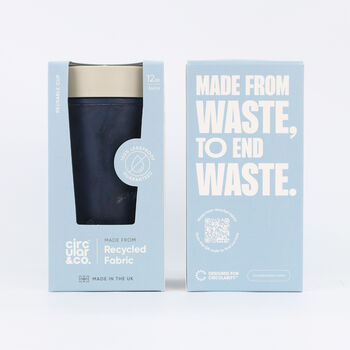 Circular And Co Coffee Cup Made From Fabric 12oz Ecru, 2 of 7