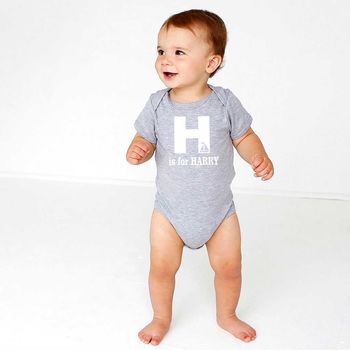 Personalised Alphabet Baby Body Vest, 4 of 11