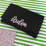 Black Or Navy Sequin Name Clutch, thumbnail 1 of 9
