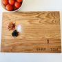 Chef Knife Personalised Oak Wood Cutting Board, thumbnail 2 of 3