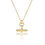 Mini Twisted T Bar Necklace, thumbnail 4 of 8