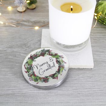 Wreath Scented Christmas Candle For Grandparents, 8 of 8