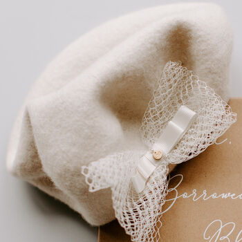 Handmade Bow And Love Charm Beret, 4 of 4