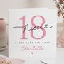 18th Birthday Card For Niece Pink, thumbnail 1 of 7