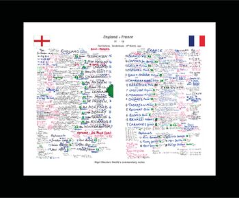 England V France, Five Nations 1991 Commentary Print, 2 of 2