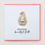 Personalised Merry Christmas Wooden Penguin Card, thumbnail 2 of 3