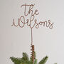 Personalised Wire Christmas Tree Topper, thumbnail 1 of 8