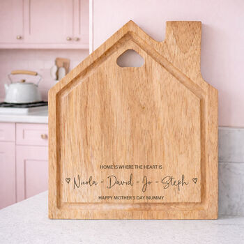Personalised Home Is Where The Heart Is House Chopping Board, 3 of 6