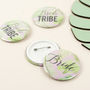 Personalised Botanical Leaf Print Hen Party Badge, thumbnail 2 of 2