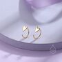 Sterling Silver Tiny Skinny Heart Huggie Hoop Earrings, thumbnail 2 of 12