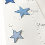 Personalised Blue Stars Wooden Height Chart, thumbnail 8 of 12