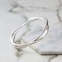Infinity Twin Band Sterling Silver Bangle, thumbnail 1 of 6