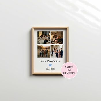 Personalised Best Dad Photo Collage Frame, 2 of 7