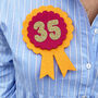 Colourful Felt Birthday Rosette Badge, thumbnail 1 of 3