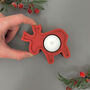 Festive Reindeer Tealight Holder Christmas Decorations, thumbnail 9 of 10