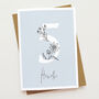 Floral Fifth Birthday Card, thumbnail 3 of 7
