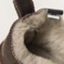100% Natural Sheepskin Slippers Hard Sole In Brown, thumbnail 4 of 6