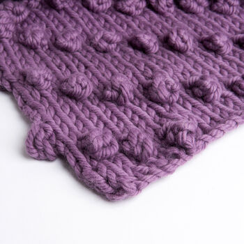 Big Bobble Blanket Easy Knitting Kit, 5 of 10