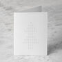 Braille Christmas Card | Christmas Tree | White, thumbnail 2 of 2