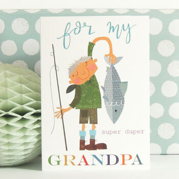 Fishing Grandpa Greetings Card, 3 of 5