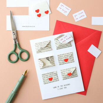 Six Love Note Mini Envelope Valentine's Card, 5 of 8