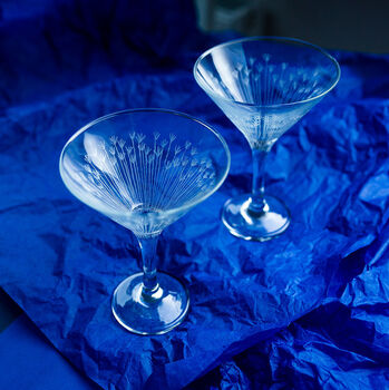 Personalised Martini Glass Dandelion Design, 2 of 11