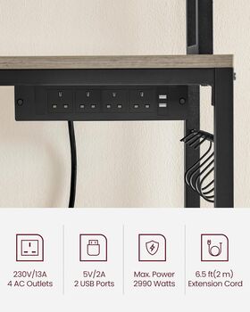 Kitchen Storage Rack With Power Outlet And 14 Hooks, 2 of 11