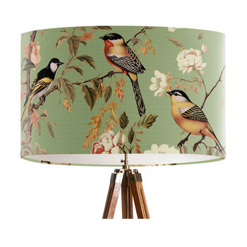Vintage Style Garden Birds On Green Lampshade, 3 of 6