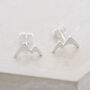 Luxury Sterling Silver Wanderlust Mountain Earrings, thumbnail 2 of 3