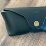 Personalised Racing Green Leather Glasses Case, thumbnail 11 of 12