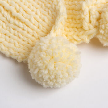 Kids Pom Pom Scarf Knitting Kit, 4 of 8