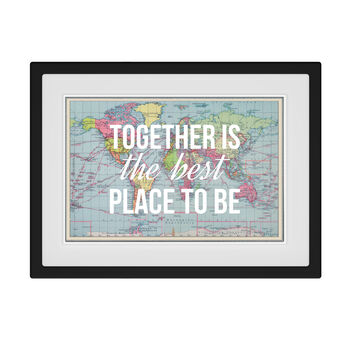 Personalised World Map Print For Couple, 3 of 4
