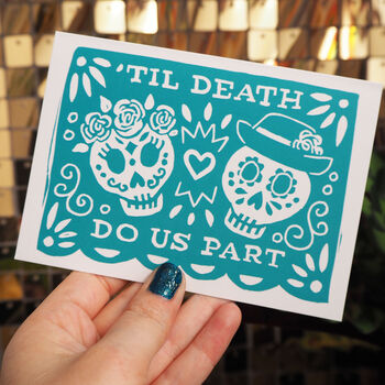 Day Of The Dead Wedding Card, 2 of 6