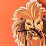 Lion Wooden Bedroom Wall Clock, thumbnail 3 of 7
