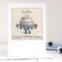 Personalised 40th Birthday Cake Card For Him, thumbnail 1 of 8