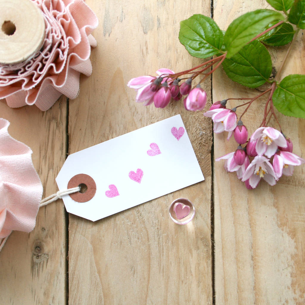 tiny heart crystal clear stamp by little stamp store