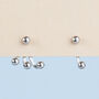 Sterling Silver Asymmetrical Ear Jacket Stud Earrings, thumbnail 1 of 5
