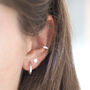 Sterling Silver Engraved Star Hoop Earrings, thumbnail 9 of 12