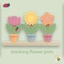 Wooden Stacking Flower Pots, thumbnail 1 of 6