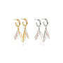 Gold Vermeil Or Sterling Silver Pearl And Charm Hoops, thumbnail 1 of 4