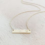 Personalised Paw Print Bar Necklace, thumbnail 2 of 6